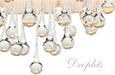 Crystal Modern Rain Drop LED Ceiling Light for Living Room Bedroom Dining Room - DWHOME