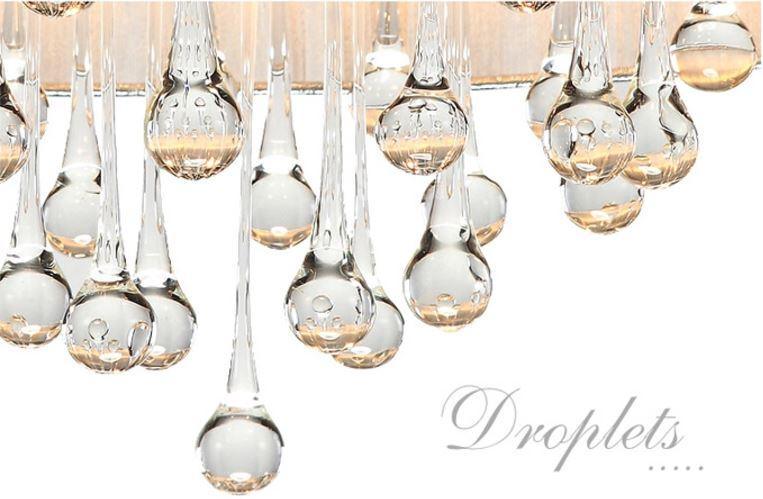 Crystal Modern Rain Drop LED Ceiling Light for Living Room Bedroom Dining Room - DWHOME