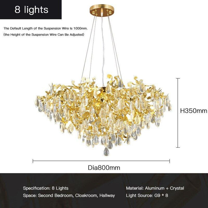 Crystal Stainless Steel Luxury Chandelier N READY - DWHOME