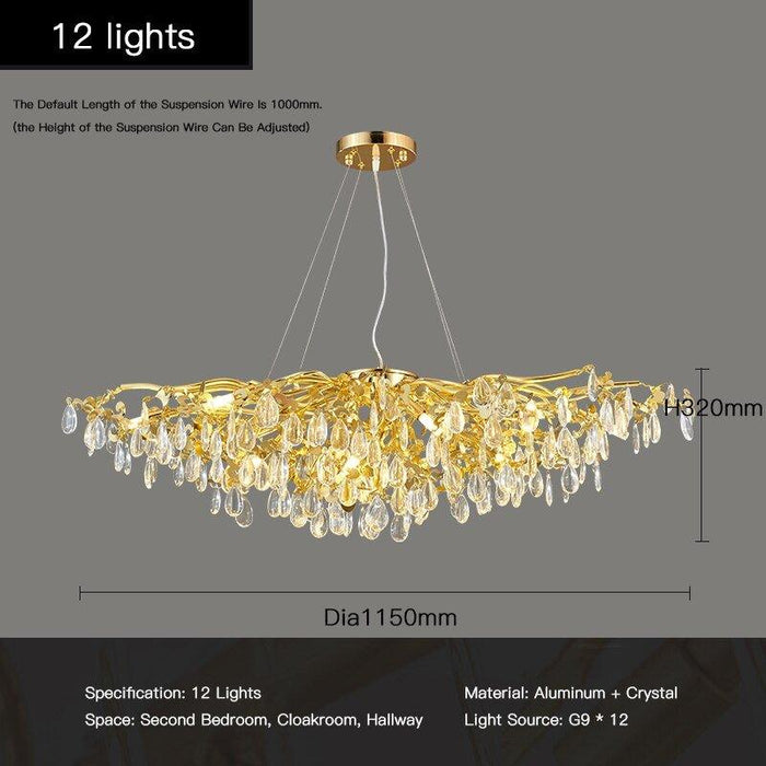 Crystal Stainless Steel Luxury Chandelier N READY - DWHOME