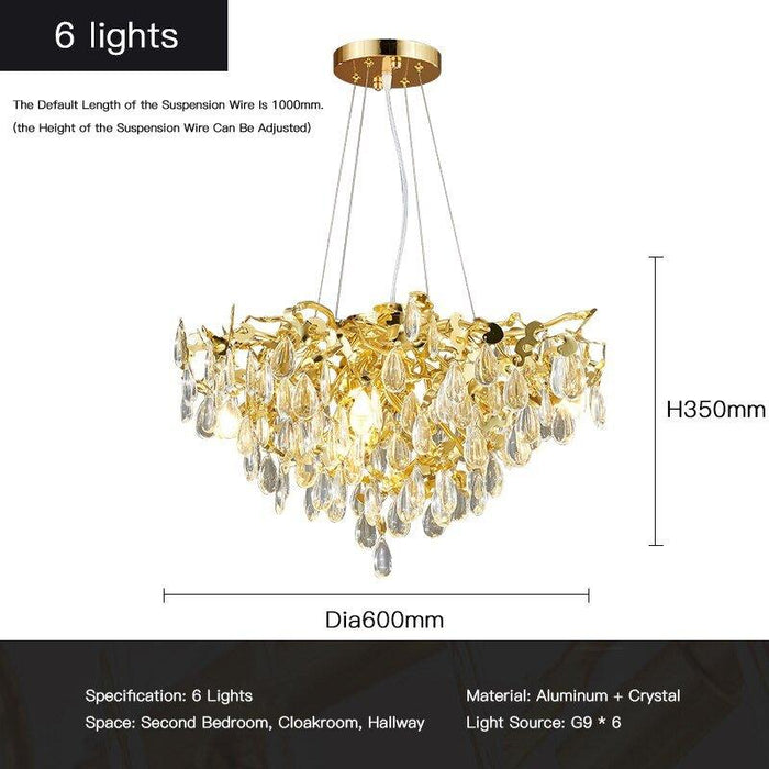 Crystal Stainless Steel Luxury Chandelier N READY - DWHOME