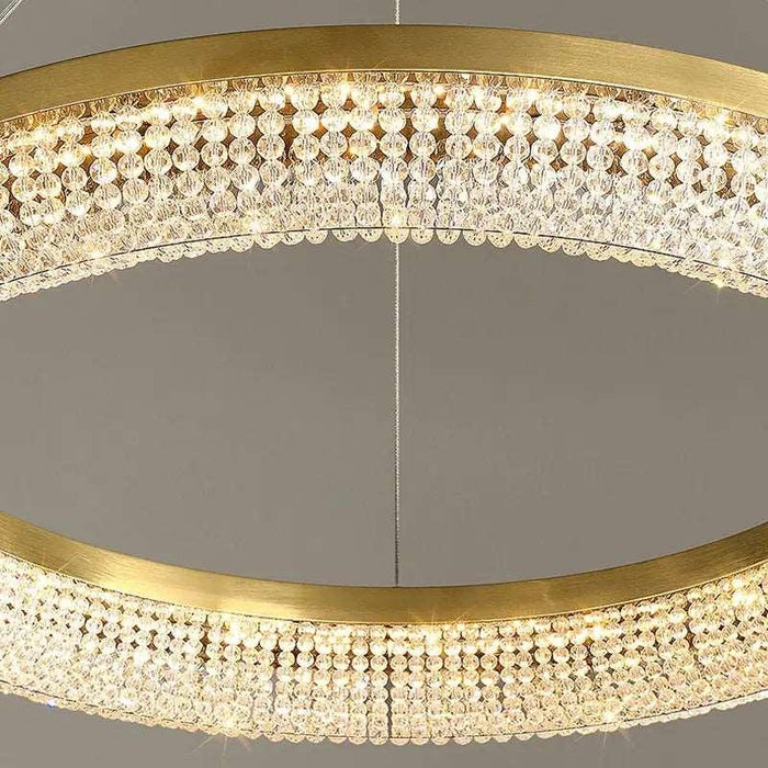Bergamo Double Ring Crystal Chandelier - DWHOME