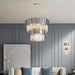 Gio 2-Tier Polished Chrome Crystal Chandelier-DWHOME
