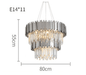 Gio 2-Tier Polished Chrome Crystal Chandelier-DWHOME