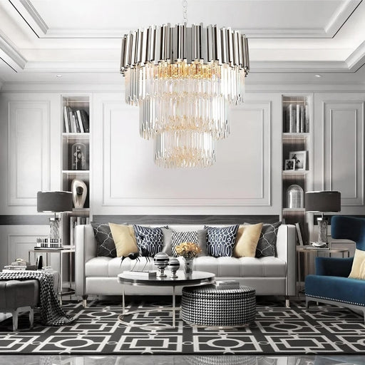 Gio Multi-Layer Crystal Chandelier-DWHOME