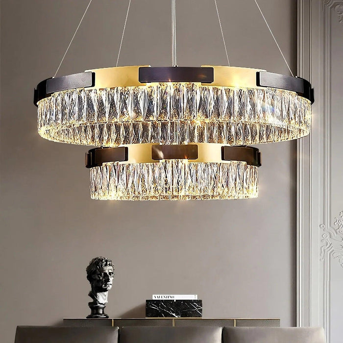 Siena Contemporary Crystal Light Fixture - DWHOME