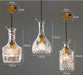 Cut Glass Bottle Shade Brass Fitting Art Deco Pendant Light - DWHOME