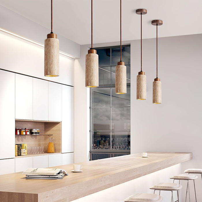 Solvara Travertine Pendant Lamp-DWHOME