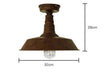 Retro Rustic Industrial Fixed Ceiling Light - DWHOME