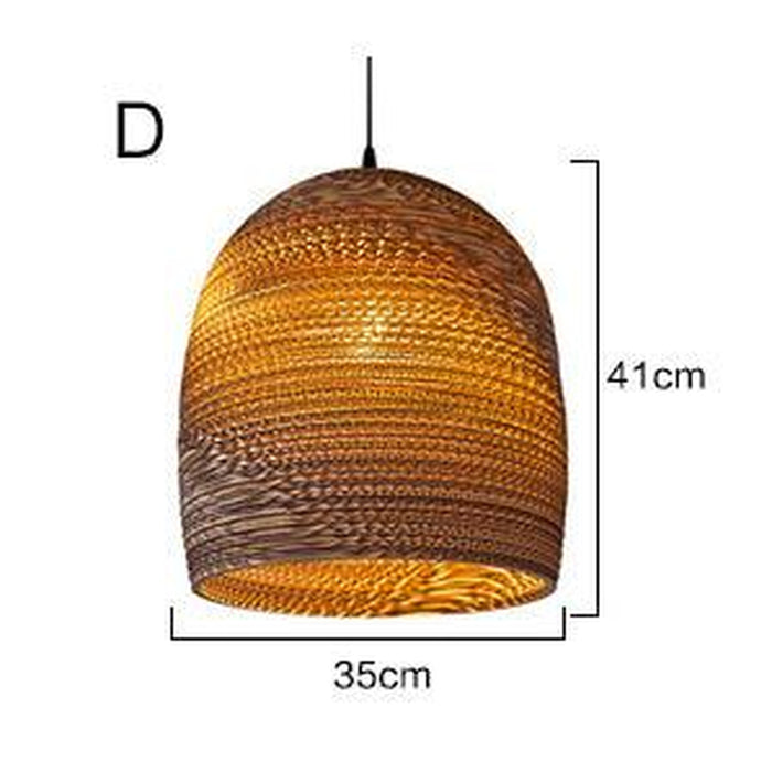 Luminaria Corrugated Board Pendant Light-DWHOME