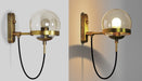 Dexter Glass Orb Brass Wall Light - DWHOME