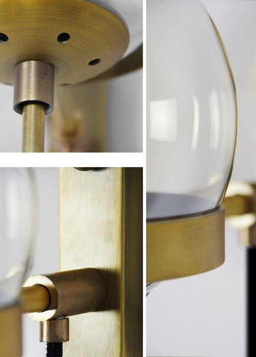 Dexter Glass Orb Brass Wall Light - DWHOME