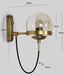 Dexter Glass Orb Brass Wall Light - DWHOME