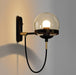 Dexter Glass Orb Brass Wall Light - DWHOME