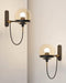 Dexter Glass Orb Brass Wall Light - DWHOME