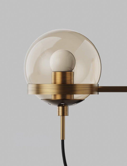 Dexter Glass Orb Brass Wall Light - DWHOME