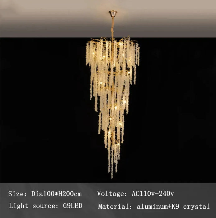 Albero Crystal Foyer Chandelier-DWHOME