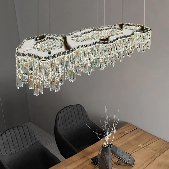 Bacci Crystal Modern Dining Room Light Fixture 47"-DWHOME