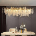 Albero Frost Glass Dining Room Chandelier-DWHOME