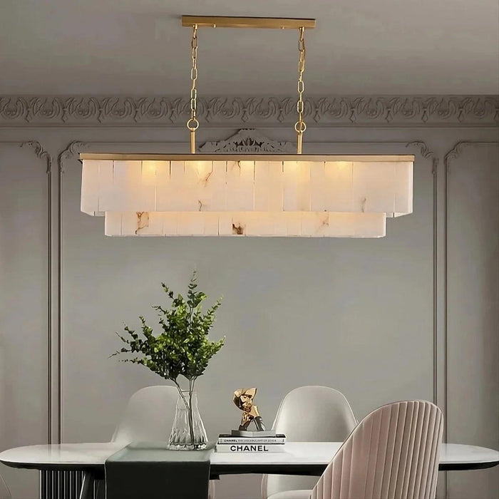 Natural Marble Dining Room Chandelier-DWHOME
