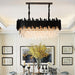 Gio Crystal Dining Room Chandelier, Black - DWHOME