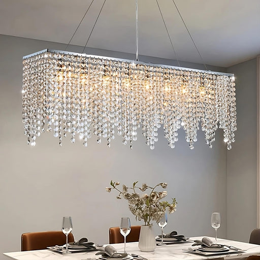 Adena Crystal Tassel Dining Room Chandelier - DWHOME