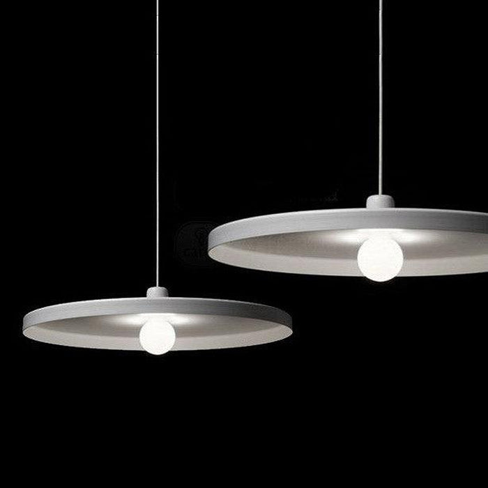 Minimalist White Disk Pendant Light-DWHOME