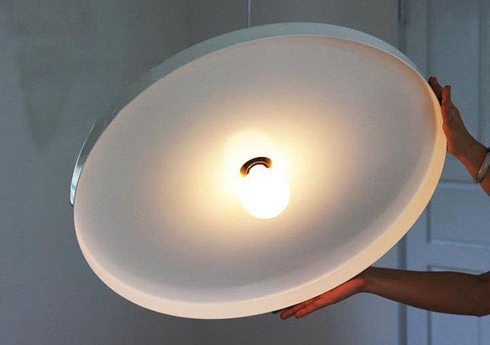 Minimalist White Disk Pendant Light-DWHOME