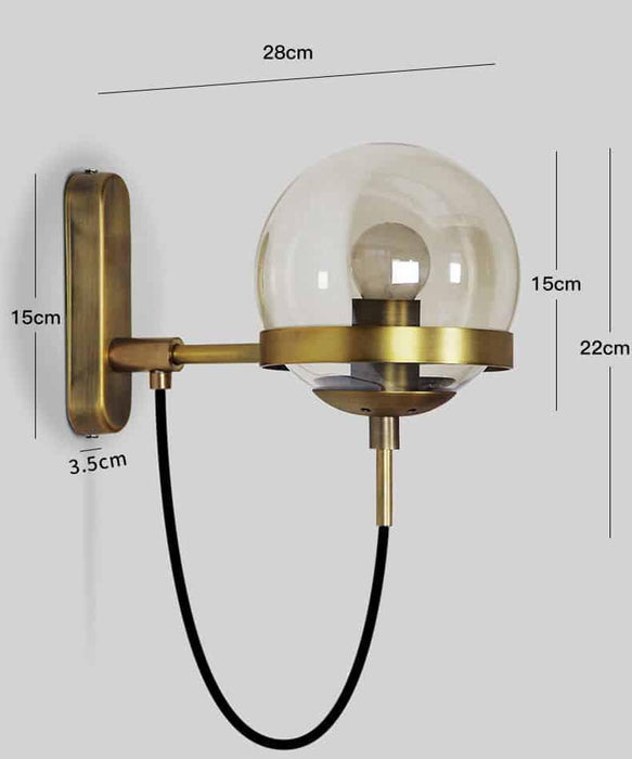 DORIT Vintage Globe Wall Lamp - DWHOME