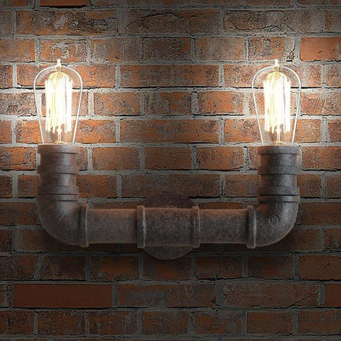 Duo water pipe industrial wall light sconce - DWHOME