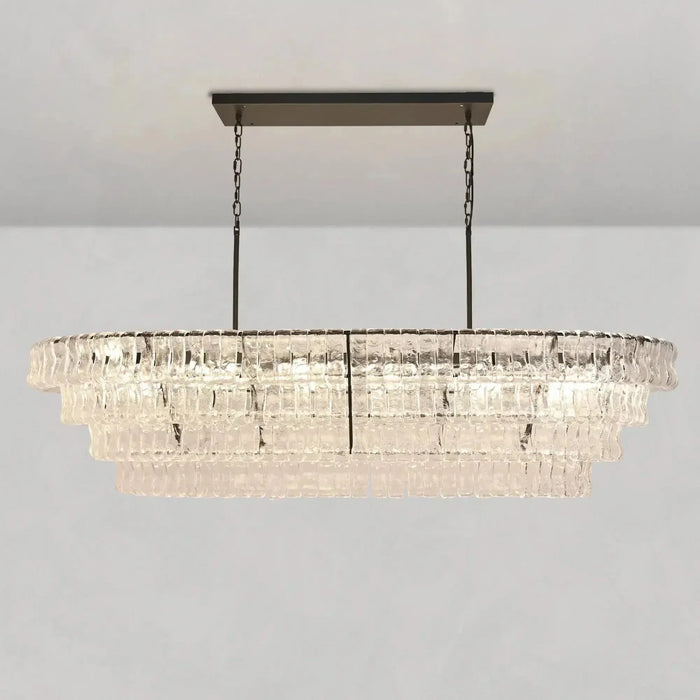 Ghiaccio Oval Chandelier 54''65''-DWHOME
