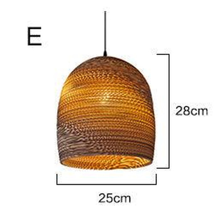Luminaria Corrugated Board Pendant Light-DWHOME