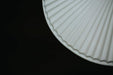 Eden Fluted White Shade With Brass Fitting midcentury Pendant Light - DWHOME