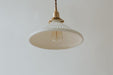 Eden Fluted White Shade With Brass Fitting midcentury Pendant Light - DWHOME