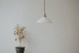Eden Fluted White Shade With Brass Fitting midcentury Pendant Light - DWHOME