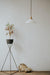 Eden Fluted White Shade With Brass Fitting midcentury Pendant Light - DWHOME