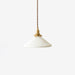 Eden Fluted White Shade With Brass Fitting midcentury Pendant Light - DWHOME