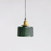Emerald Fluted Dome Glass With Brass Fitting Art Deco Pendant Light - DWHOME