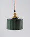 Emerald Fluted Dome Glass With Brass Fitting Art Deco Pendant Light - DWHOME