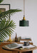 Emerald Fluted Dome Glass With Brass Fitting Art Deco Pendant Light - DWHOME