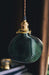 Emerald Green Fluted Shell Glass Art Deco Pendant Light - DWHOME