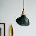 Emerald Green Fluted Shell Glass Art Deco Pendant Light - DWHOME