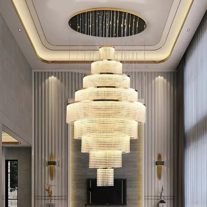 Alleri Crystal Staircase Chandelier-DWHOME