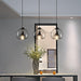 Enzo minimalist curve tinted glass shade pendant light - DWHOME