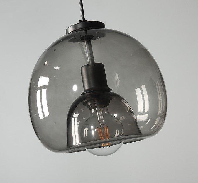 Enzo minimalist curve tinted glass shade pendant light - DWHOME
