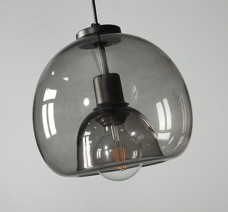 Enzo minimalist curve tinted glass shade pendant light-DWHOME