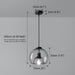 Enzo minimalist curve tinted glass shade pendant light - DWHOME