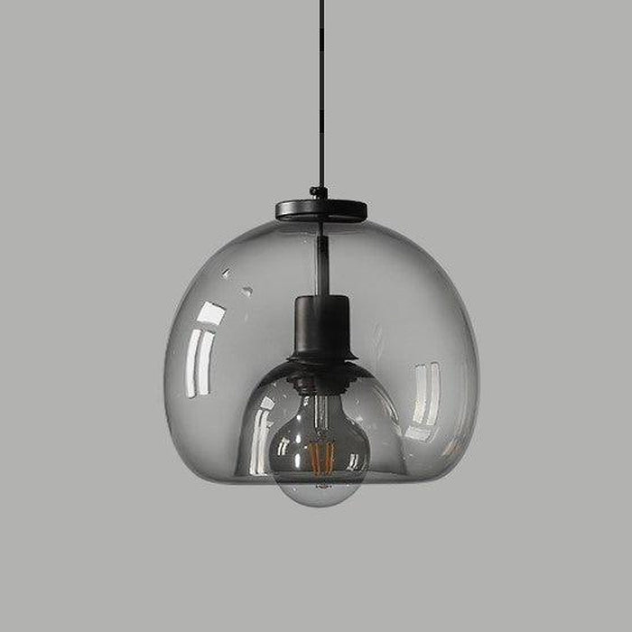 Enzo minimalist curve tinted glass shade pendant light-DWHOME