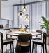 Enzo minimalist curve tinted glass shade pendant light - DWHOME