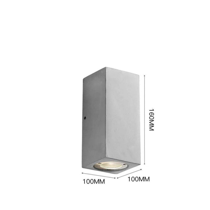 Ernarj Rectangular Twin Shine Cement Wall Lamp - DWHOME